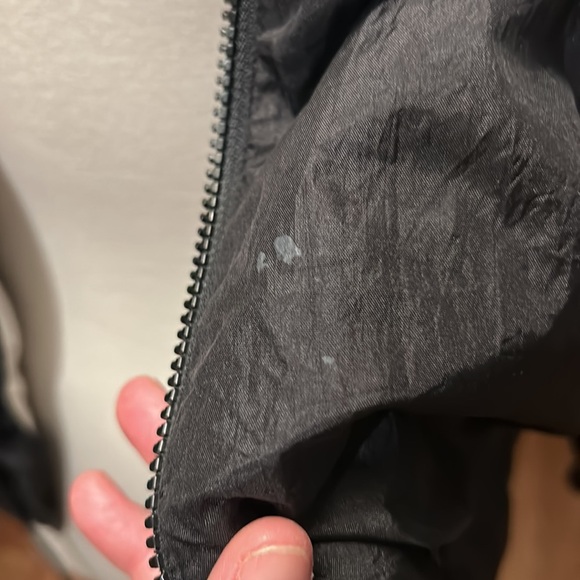 Vintage 80s Zip Up Metallic Gold and Black Draw String Track Jacket Women Size L - Picture 9 of 15